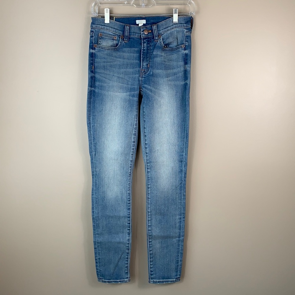 NWT J. Crew light wash faded skinny jeans sz 25